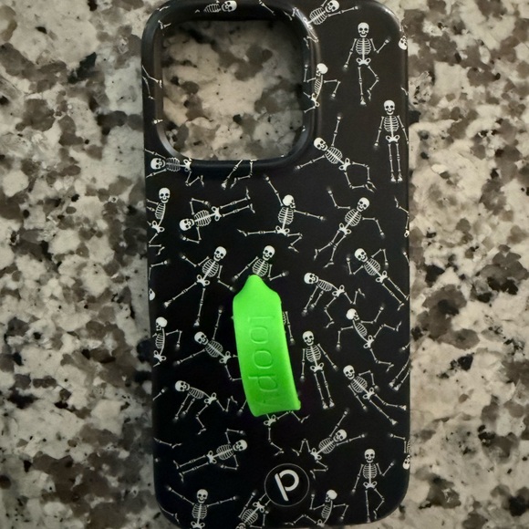 Loopy Case Skeleton Pattern with Bright Green Loop-Glow-in-the-dark.